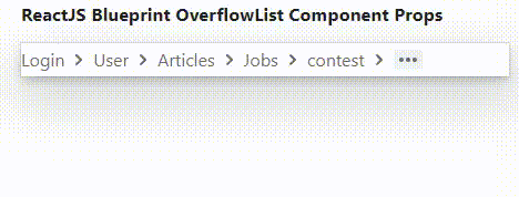 React.js蓝图溢出列表组件Props