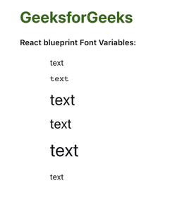 React.js蓝图变量 字体变量
