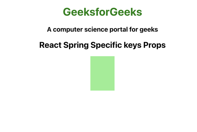React Spring特定键属性