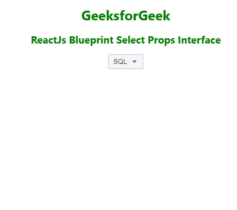 React.js Blueprint Select Props 接口
