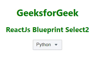 React.js Blueprint Select2 Props接口