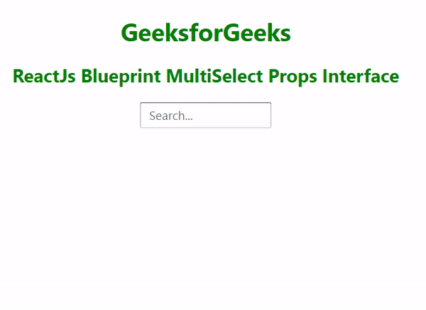 React.js Blueprint MultiSelect Props 接口