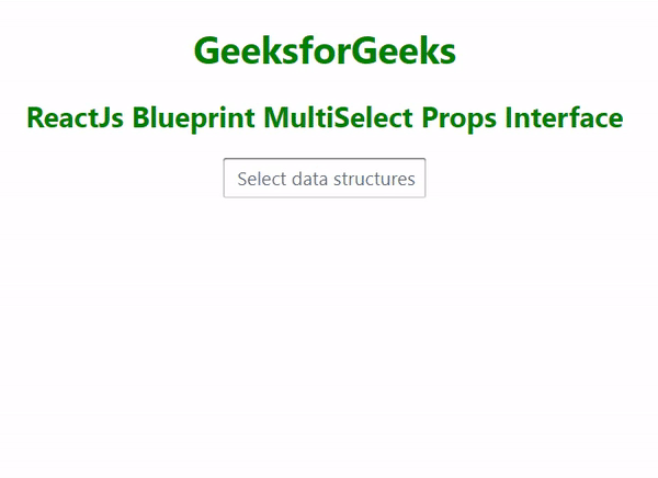 React.js Blueprint MultiSelect Props 接口