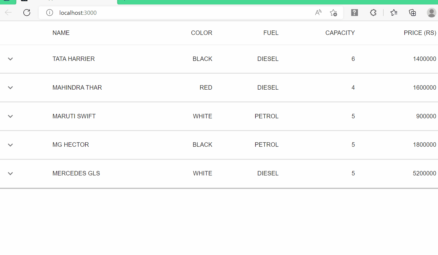 React MUI表格展示
