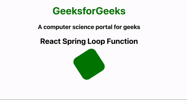 React Spring循环函数