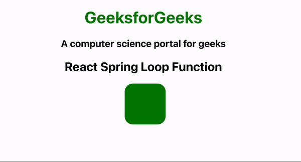 React Spring循环函数