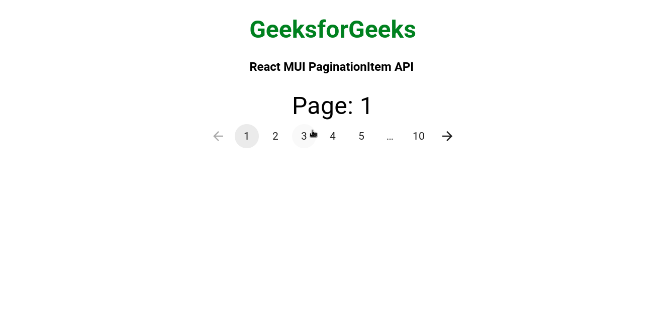 React MUI 分页项 API