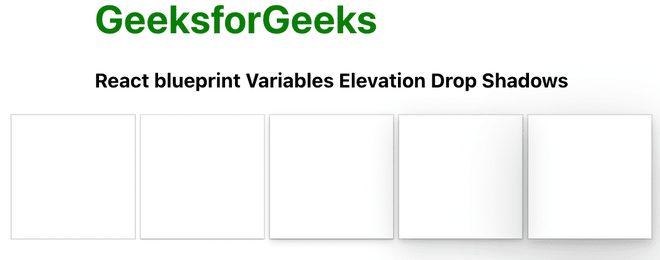 React.js蓝图变量“Elevation drop shadows”