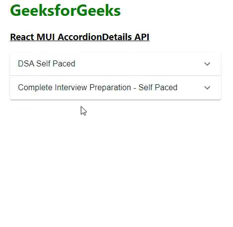 React MUI AccordionDetails API