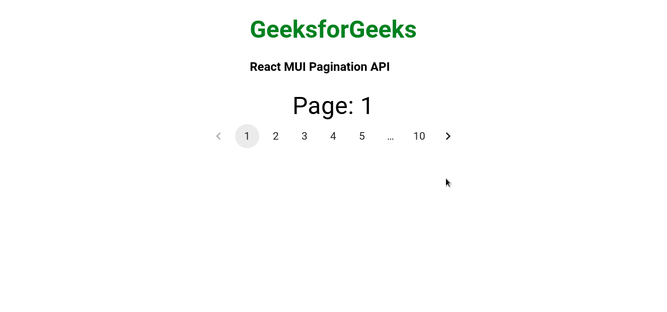 React MUI Pagination API