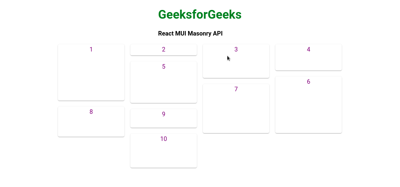 React MUI Masonry API