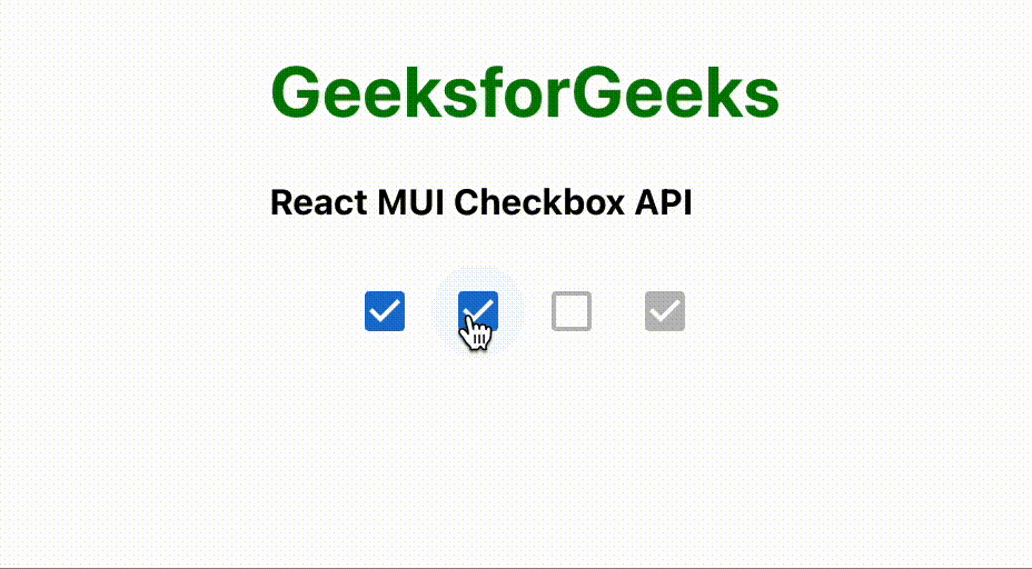 React MUI Checkbox API