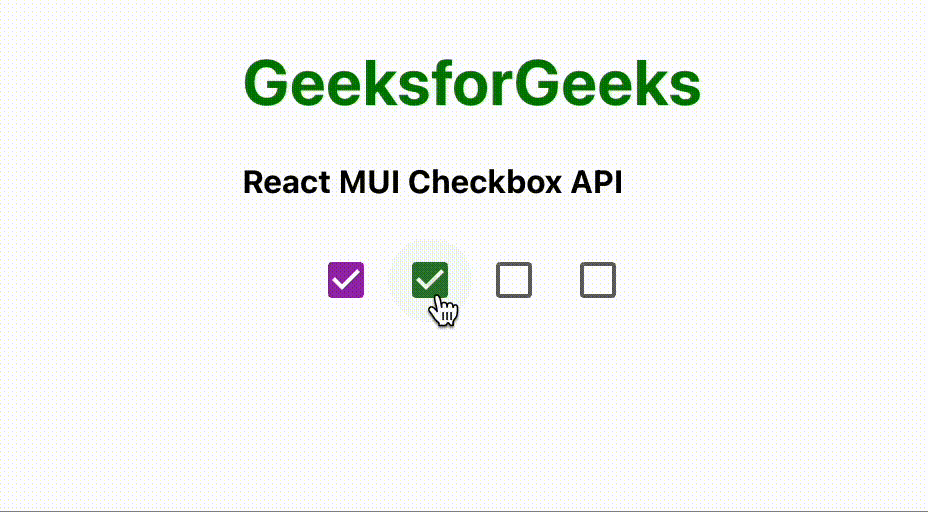 React MUI Checkbox API
