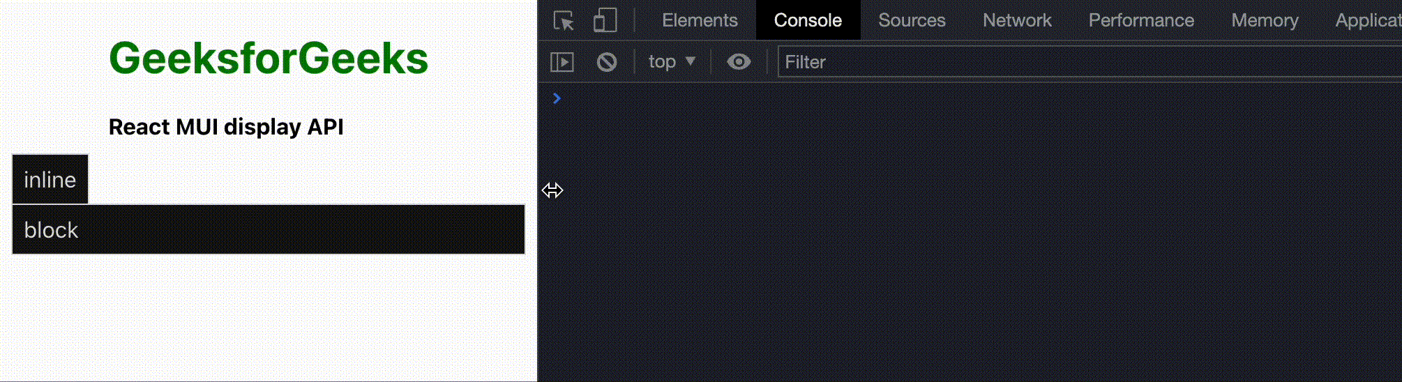 React MUI Display