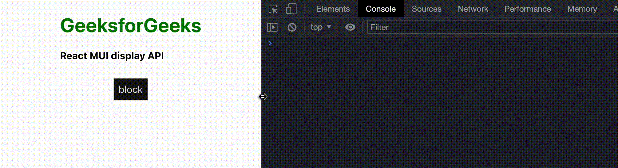 React MUI Display