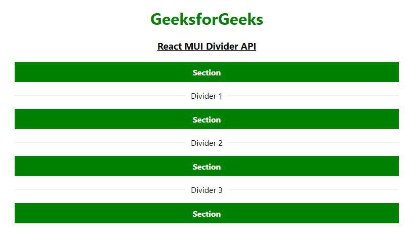 React MUI Divider API