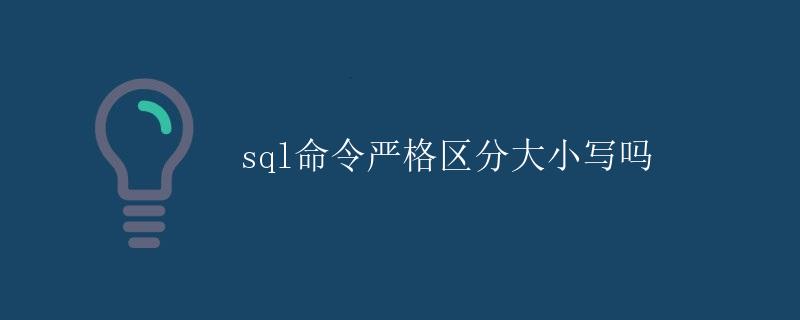 SQL命令严格区分大小写吗