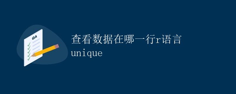 查看数据在哪一行r语言 unique