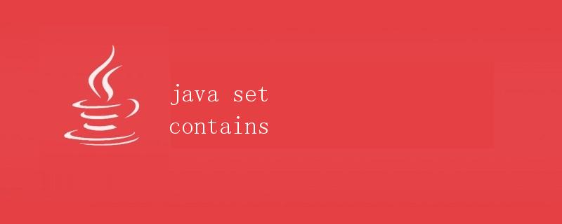 Java Set contains