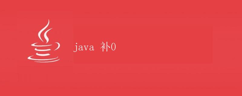 Java补0