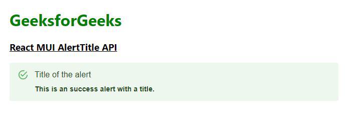 React MUI AlertTitle API
