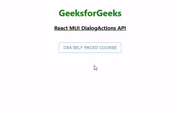 React MUI DialogActions API