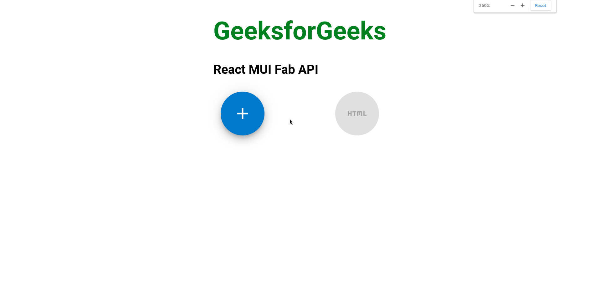 React MUI Fab API
