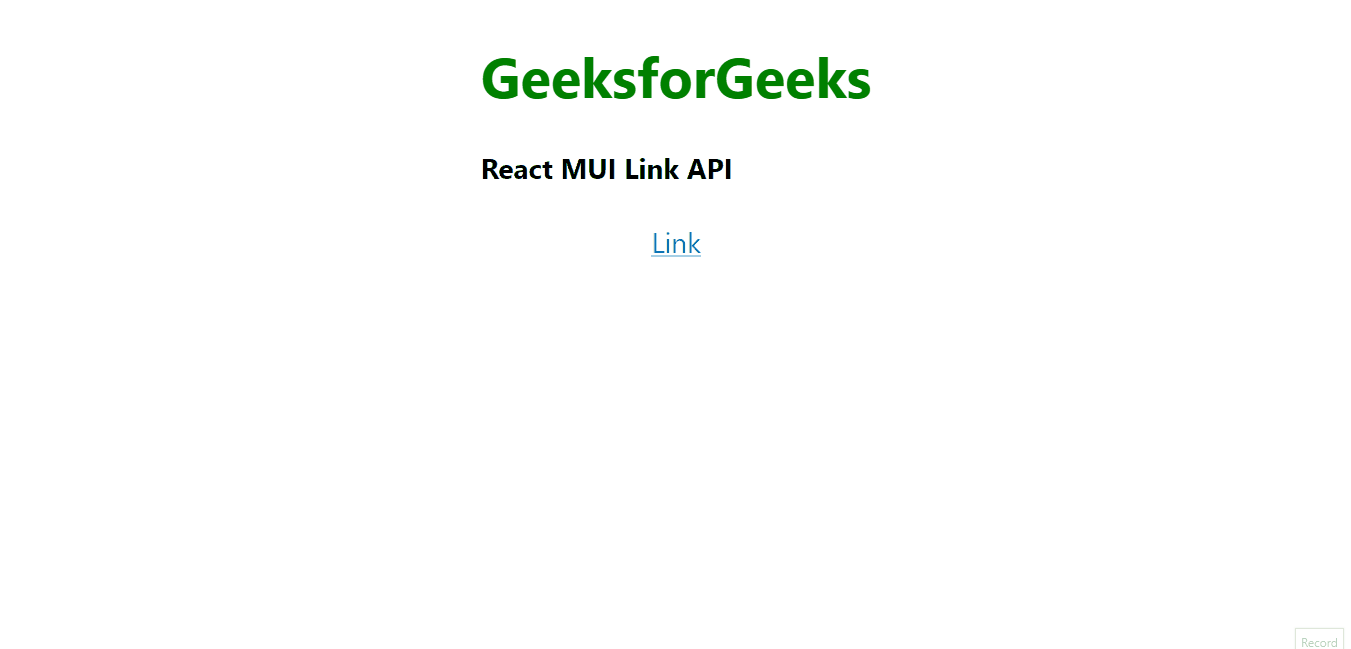 React MUI Link API