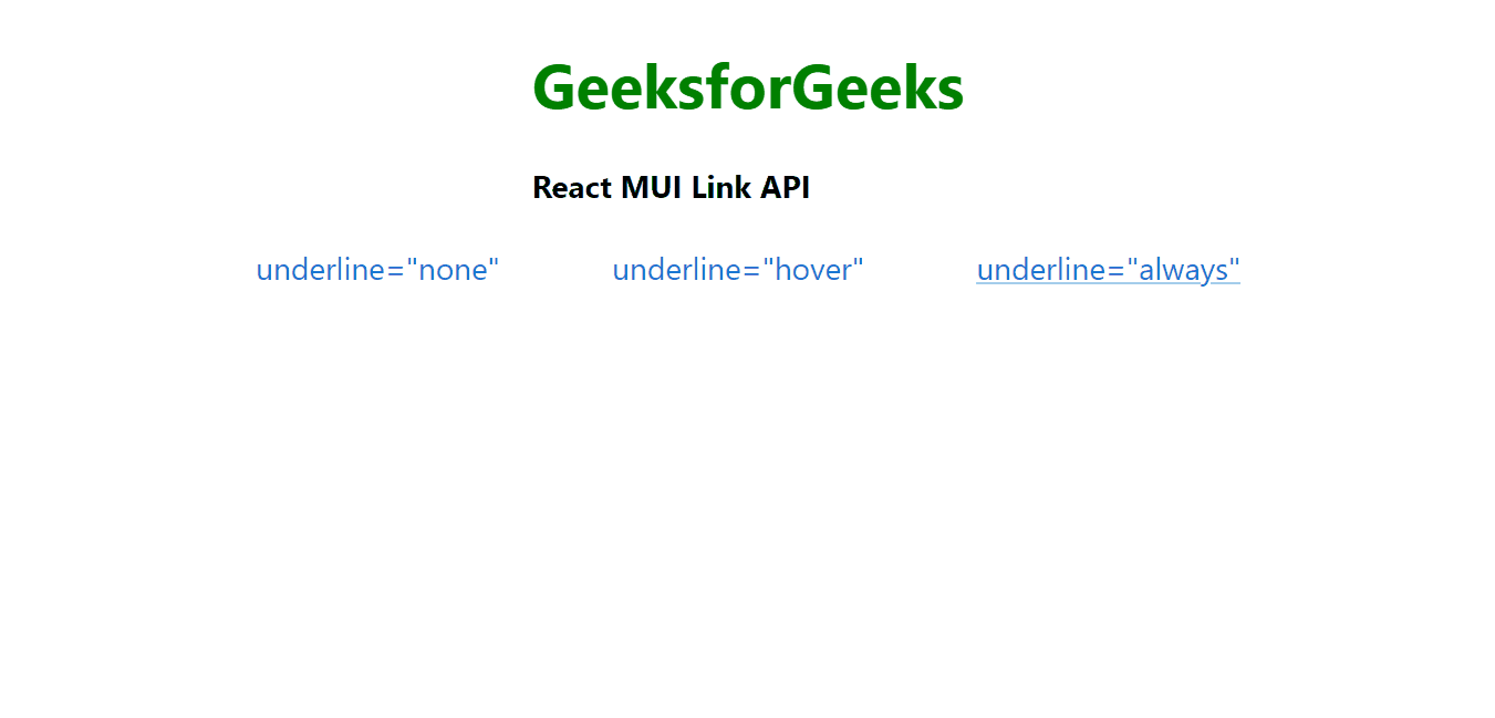 React MUI Link API