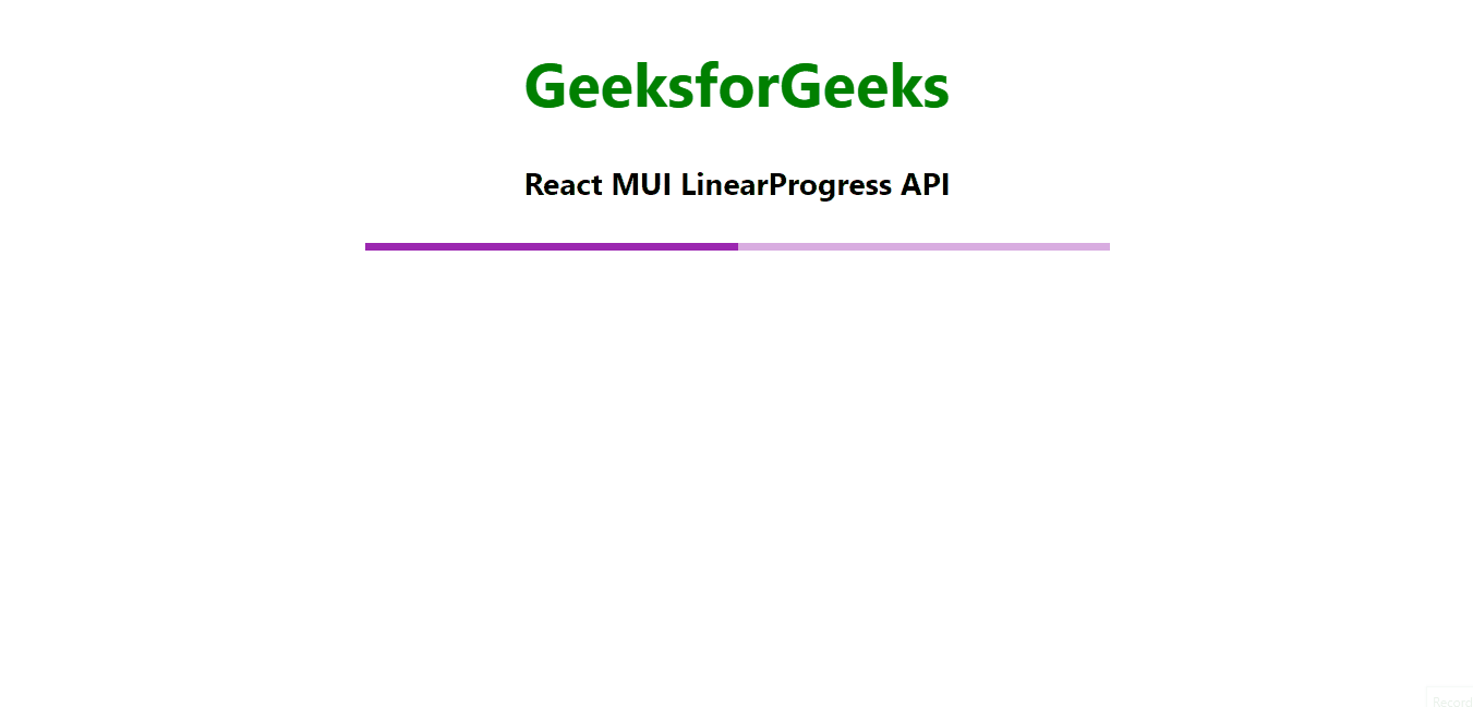 React MUI LinearProgress API