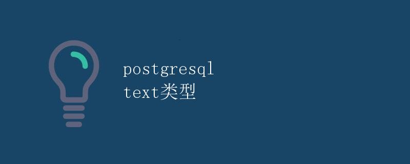PostgreSQL text类型
