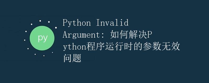 Python Invalid Argument: 如何解决Python程序运行时的参数无效问题