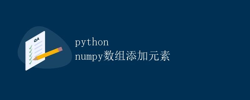Python numpy数组添加元素