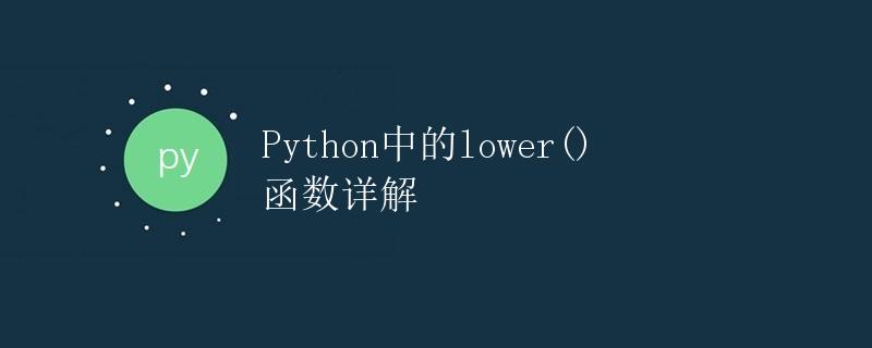 Python中的lower()函数详解