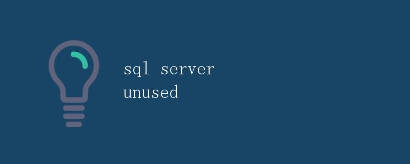 SQL Server未使用