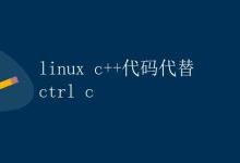 Linux中使用C++代码代替Ctrl+C的处理方法|极客教程