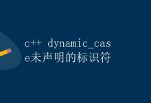 C++动态类型转换未声明的标识符|极客教程