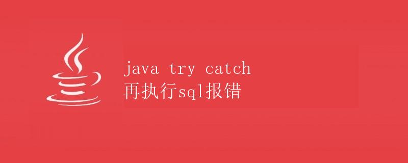 java try catch 再执行sql报错