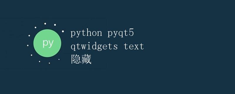 python pyqt5 qtwidgets text 隐藏隐藏文本控件