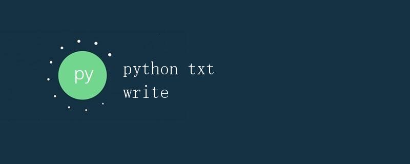 python txt write文本写入操作