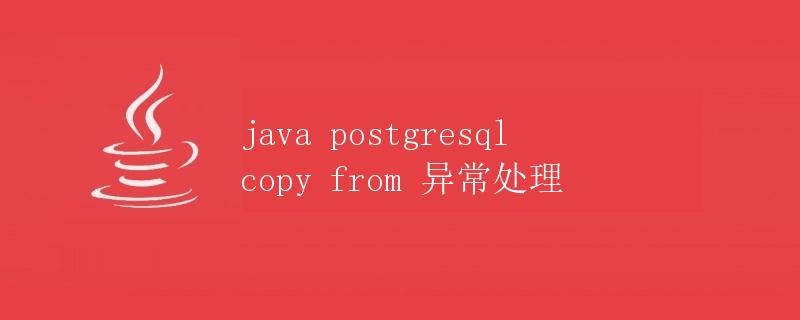 java postgresql copy from 异常处理