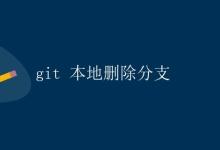 git 本地删除分支|极客教程