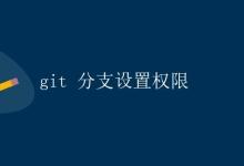Git分支设置权限|极客教程
