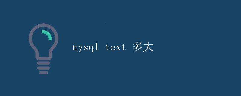 MySQL TEXT 数据类型详解