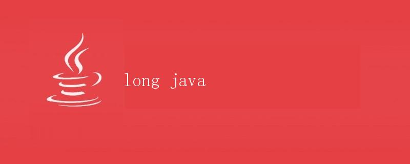 Java 长整型数据类型Long