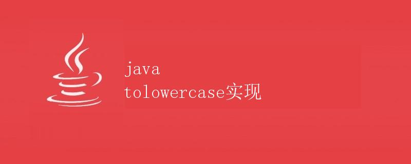 Java实现字符串转换为小写