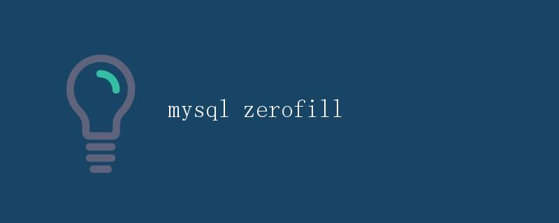 MySQL中的ZEROFILL