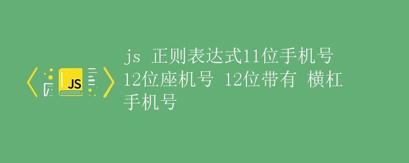 js 正则表达式11位手机号 12位座机号 12位带有 横杠 手机号