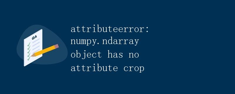 AttributeError: numpy.ndarray object has no attribute 'crop'