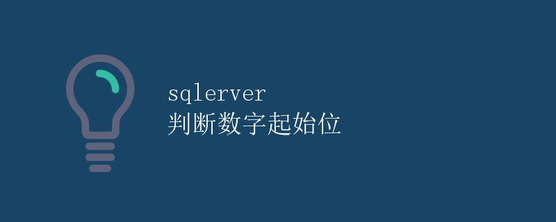 SQL Server 判断数字起始位